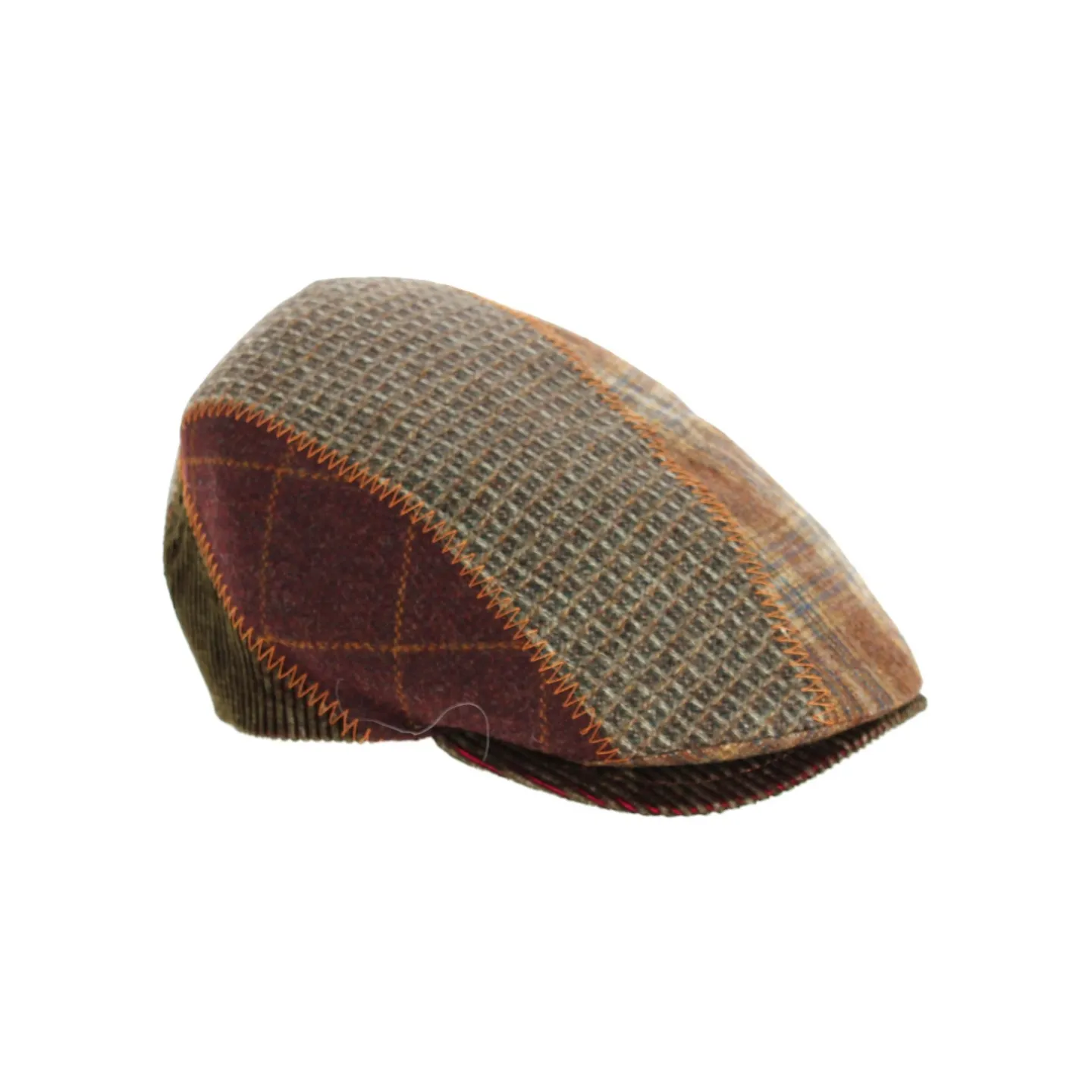 Casquette Simon Patchwork Velours et Laine- Traclet Reference : 8613 | Chapellerie Traclet