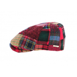 Cholet Red Wool Patchwork Cap - Traclet