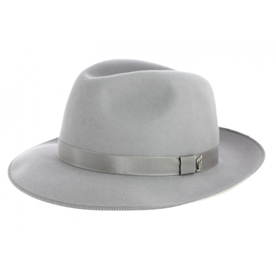 Fedora Hat Le Chazelles Grey Fur Felt - Fléchet