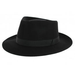 Black Jacson Fedora Hat - Crambes