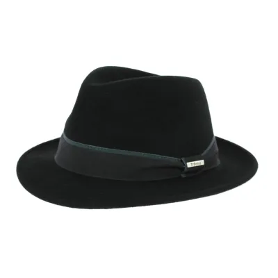Chapeau Fedora Guéret Feutre Noir- Traclet Reference : 8609 | Chapellerie Traclet