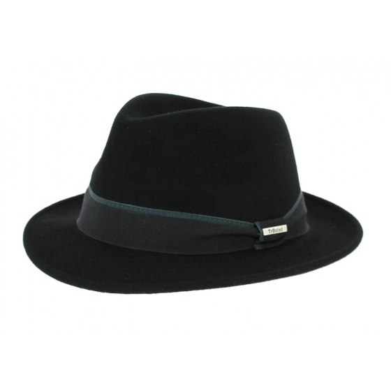 Gueret Black Felt Fedora Hat - Traclet