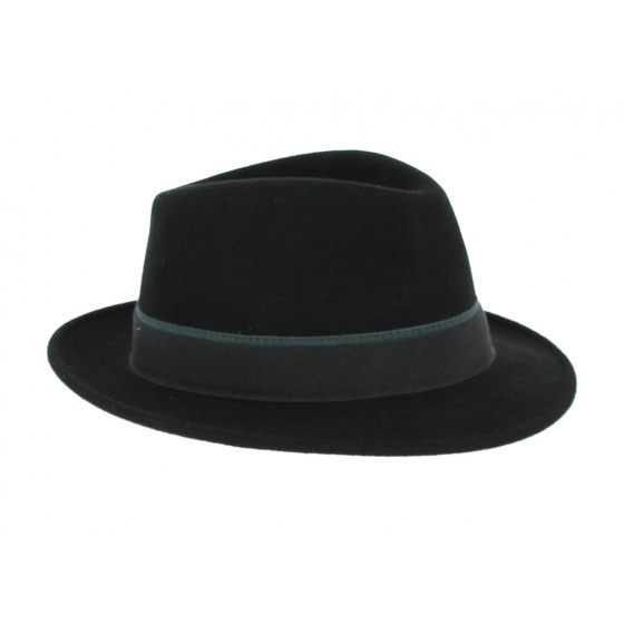 Gueret Black Felt Fedora Hat - Traclet