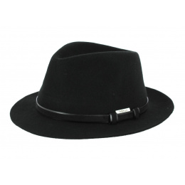Mans Black Felt Traveller Hat - Traclet