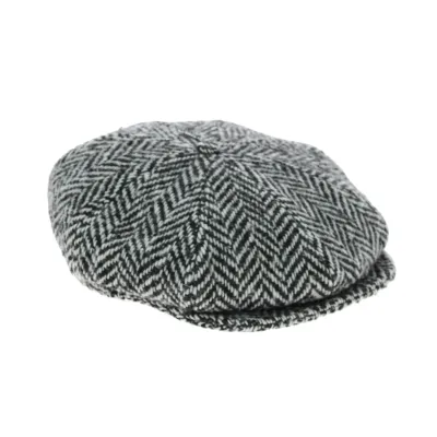 Casquette annecy chine gris noir et blanc