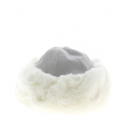 Ivanova Leather & White Faux Fur Toque - Traclet