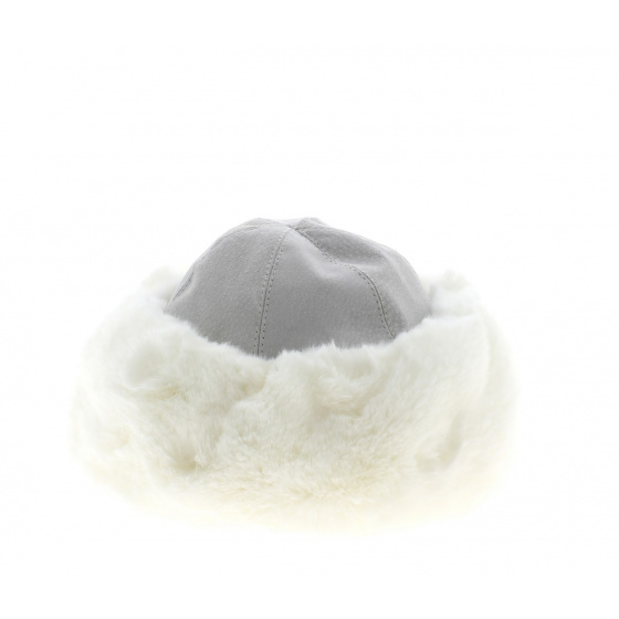 Ivanova Leather & White Faux Fur Toque - Traclet