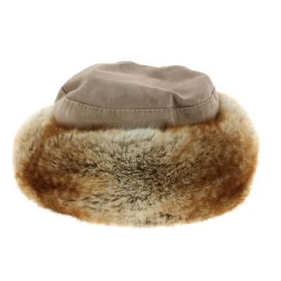 Toque Nastasia Cuir & Fausse Fourrure Beige- Traclet Reference : 8631 | Chapellerie Traclet