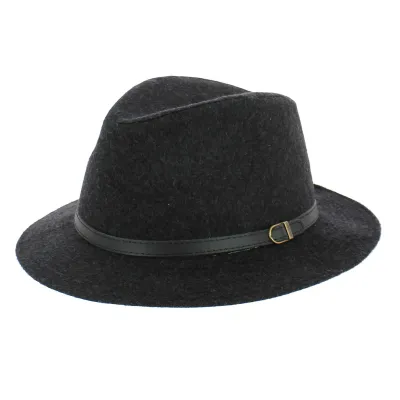 Chapeau Traveller Florentino Laine Anthracite- Fléchet  Reference : 8637 | Chapellerie Traclet