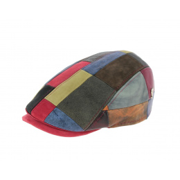 leather patchwork cap