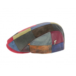 casquette patchwork cuir