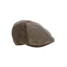 Brown Leather Lorette Flat Cap - Fléchet Reference: 8653 | Traclet Hat Shop