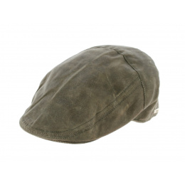 Chalain Flat Cap Waxed Cotton Khaki - Traclet
