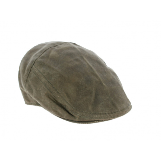 Chalain Flat Cap Waxed Cotton Khaki - Traclet
