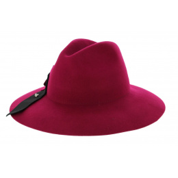 Red Cabernet Wool Felt Hat - Fléchet