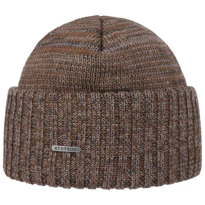 Wolking Wool Cuffed Beanie Brown-Stetson Reference: 8670 | Traclet Hat Shop