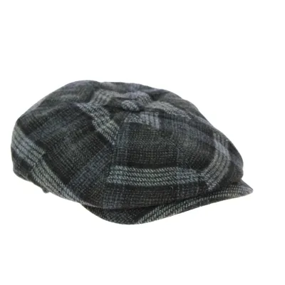 Boën Gray Plaid Wool Cap - Traclet  Reference: 8699 | Traclet Hat Shop