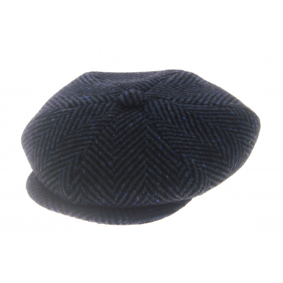 Casquette Irlandaise Newsboy Bleue à Chevrons- Jonathan Richard