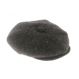 Casquette Plate Vintage à 8 Panneaux En Tweed Motif - Mauritius