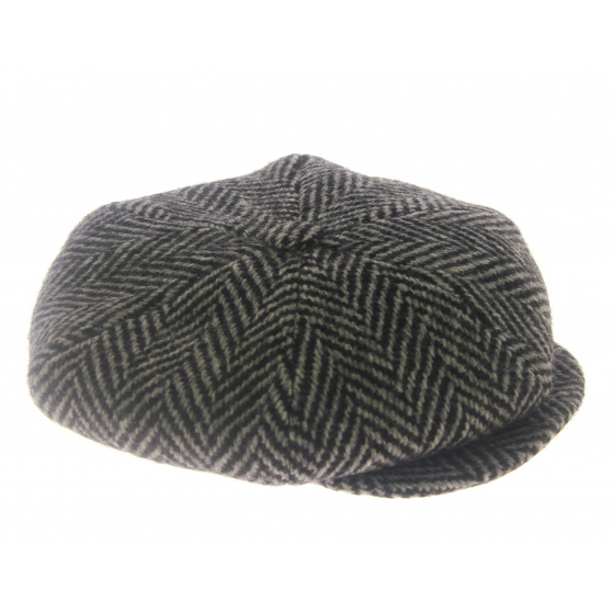 Grey Herringbone Irish Newsboy Cap - Jonathan Richard