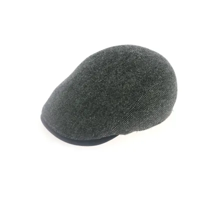 Casquette Plate Chambon Grise et Noire- Traclet  Reference : 8734 | Chapellerie Traclet