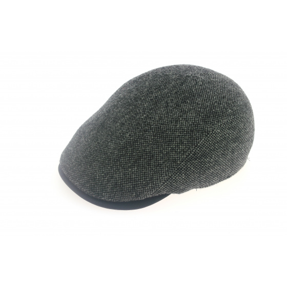 Grey and Black Chambon Flat Cap - Traclet