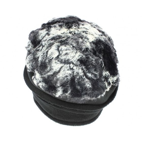 Bonnet Toque Polaire Annie Blanche/Noire- Traclet