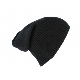 Classic Black Cashmere Beanie-Traclet - Bergeron