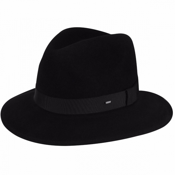 Chapeau Hereford Fedora Noir- Bailey 