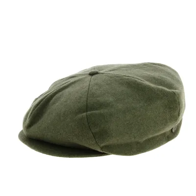 Ollie Dark Green Wool Flat Cap - Brixton Reference: 8776 | Chapellerie Traclet
