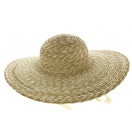 Eda Natural Straw Wide-Brimmed Hat - Traclet