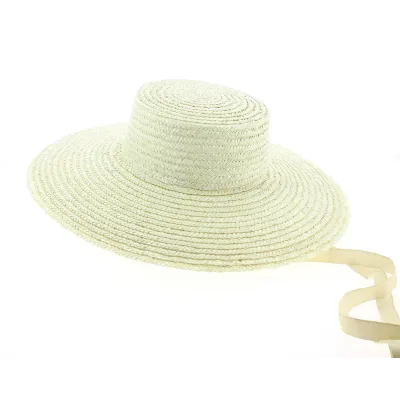 Bleached Straw Capeline - Saint-Tropez Reference: 8785 | Chapellerie Traclet