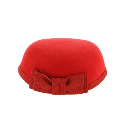 Carla Bruni Red Wool Felt Hat - Traclet  Reference: 8787 | Traclet Millinery