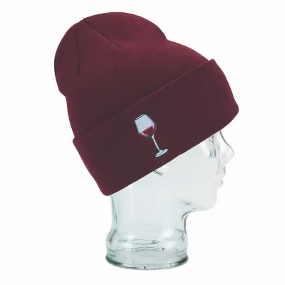 Short Beanie The Crave Acrylic Wine - Coal Reference: 8809 | Chapellerie Traclet