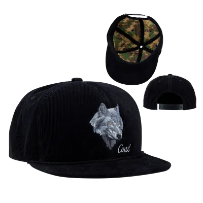 Casquette Visière Plate Loup- The Wilderness - Coal Reference : 8817 | Chapellerie Traclet