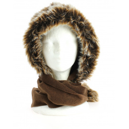 Capuche Polaire Marron- Traclet