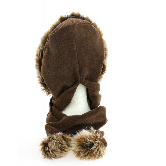 Capuche Polaire Marron- Traclet Capuche Polaire Marron- Traclet
