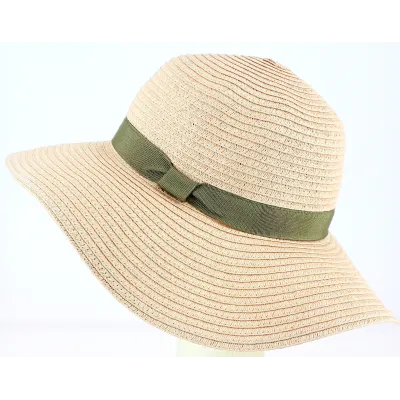 Chapeau Capeline Rhodes Paille Papier Rose Poudré- Traclet Reference : 8853 | Chapellerie Traclet