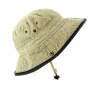 Cotton Bucket Hat Broom Two-Tone Beige/Anthracite- Traclet