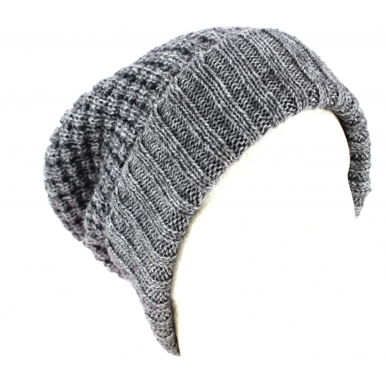 Bellevarde Long Wool & Mohair Beanie Grey - Traclet