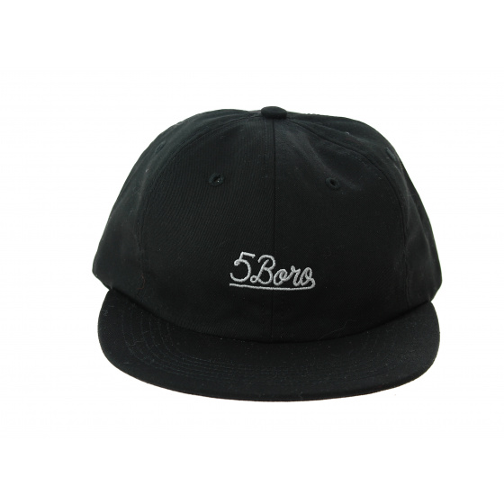 Black 6 Panel Cap 5Boro- Traclet