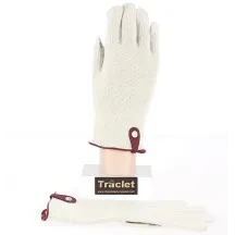 Gants Tactiles Séville Laine & Cachemire Crème/Bordeaux- Traclet Reference : 8912 | Chapellerie Traclet