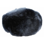 Navy Faux Fur Courchevel Toque - Traclet