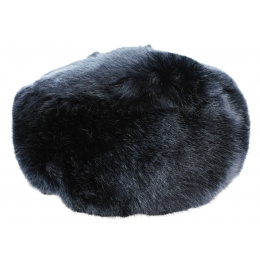 Navy Faux Fur Courchevel Toque - Traclet