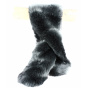 Grey Megève Fur Neck Warmer - Traclet