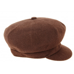 Brown Wool Spitfire Newsboy Cap - Kangol