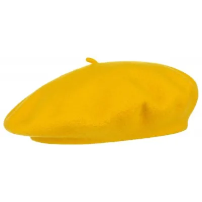 Yellow Barascon Basque Beret - Traclet  Reference: 5243 | Traclet Hat Shop