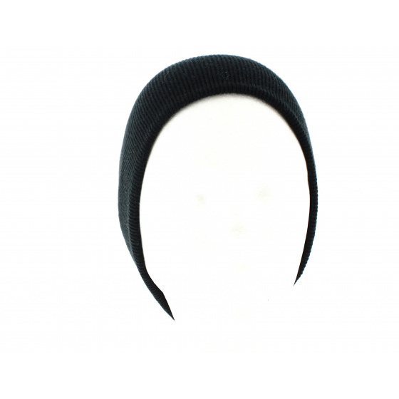 Black Acrylic Long Beanie