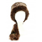 Brown Faux Fur Davy Crockett Cap - Traclet