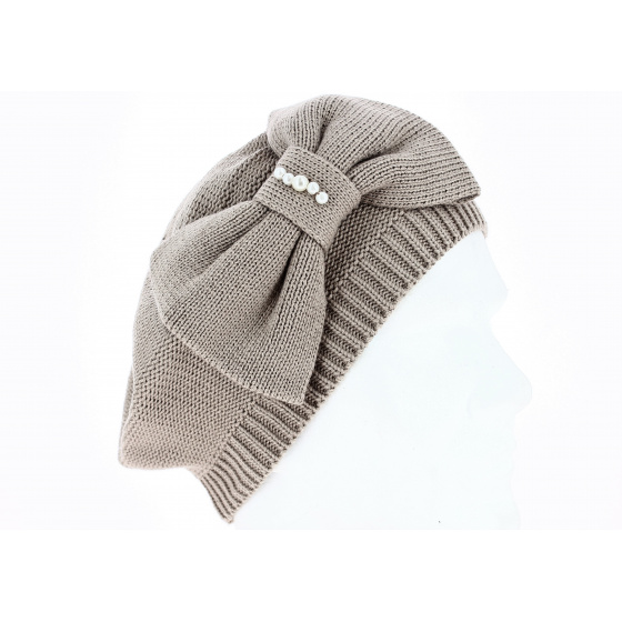 Summer beret Bella Cotton Beige - BeBeret 